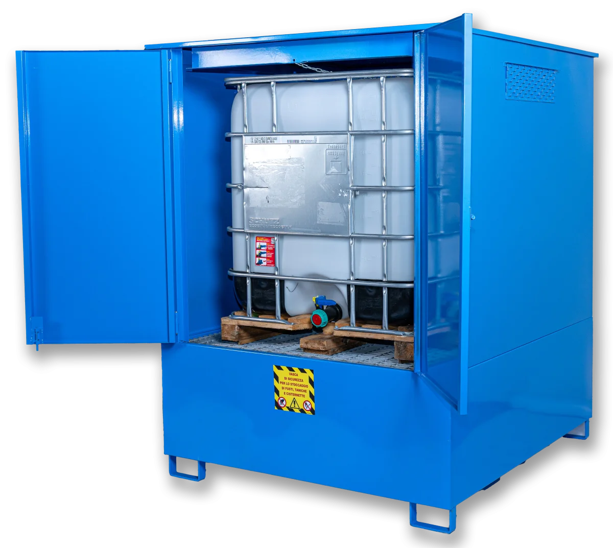 Armadio per lo stoccaggio di 1 cisternetta da 1000kg