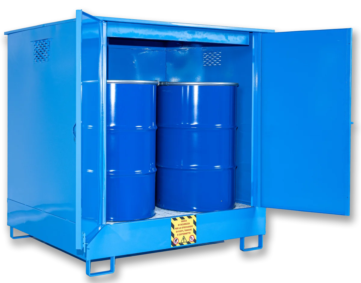 Armadio per lo stoccaggio di 4 fusti da 200kg