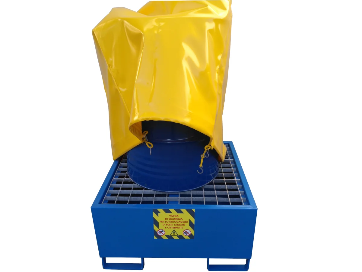 Cappucci in pvc per fusti e cisternette