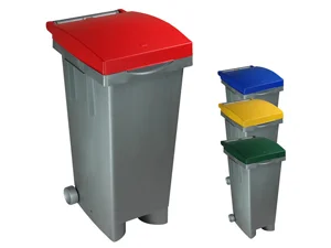 Contenitore 80lt per raccolta differenziata con coperchio colorato
