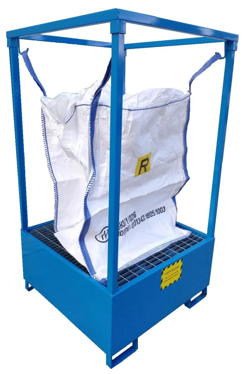 Struttura porta big bag con vasca di raccolta a tenuta