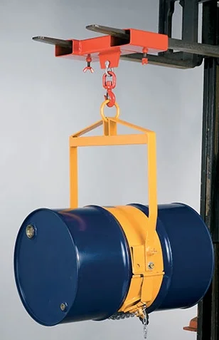 Sollevatore girafusti manuale. blocco in posizione verticale e orizzontale. favorisce la rotazione del fusto per lo svuotamento.
