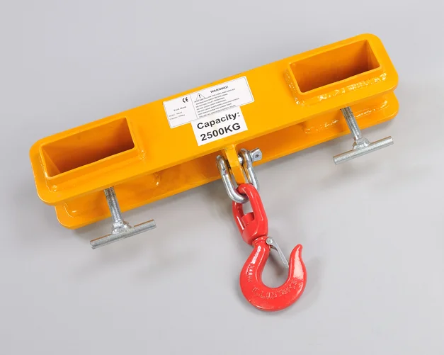 Sollevatore a doppia forca  per carrello elevatore con gancio portata 2500kg dim. 660x140 mm