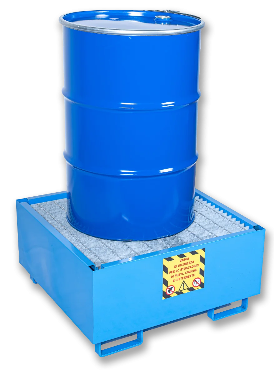 Vasca per lo stoccaggio di 1 fusto da 200kg