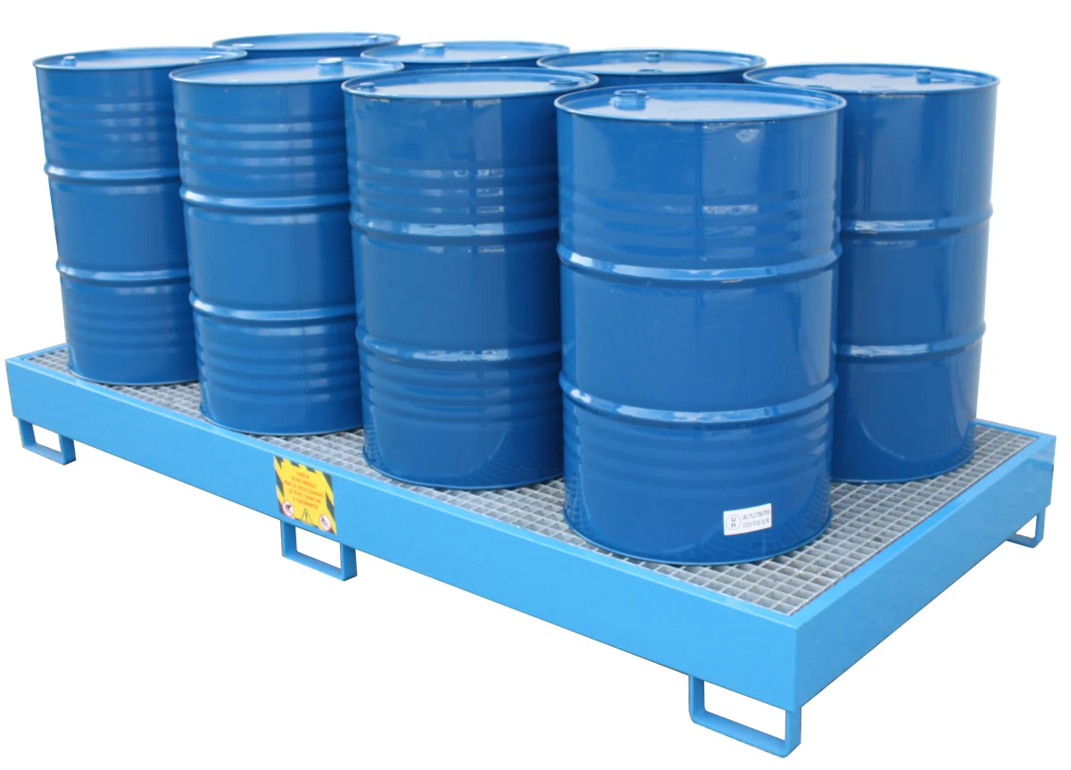Vasca per lo stoccaggio di 8 fusti da 200kg
